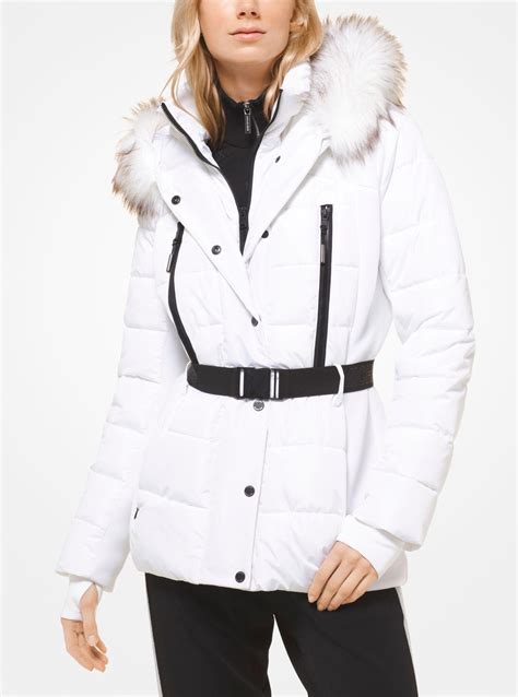 michael kors 2018 white coat for men|Michael Kors winter puffer coat.